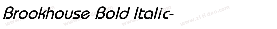 Brookhouse Bold Italic字体转换